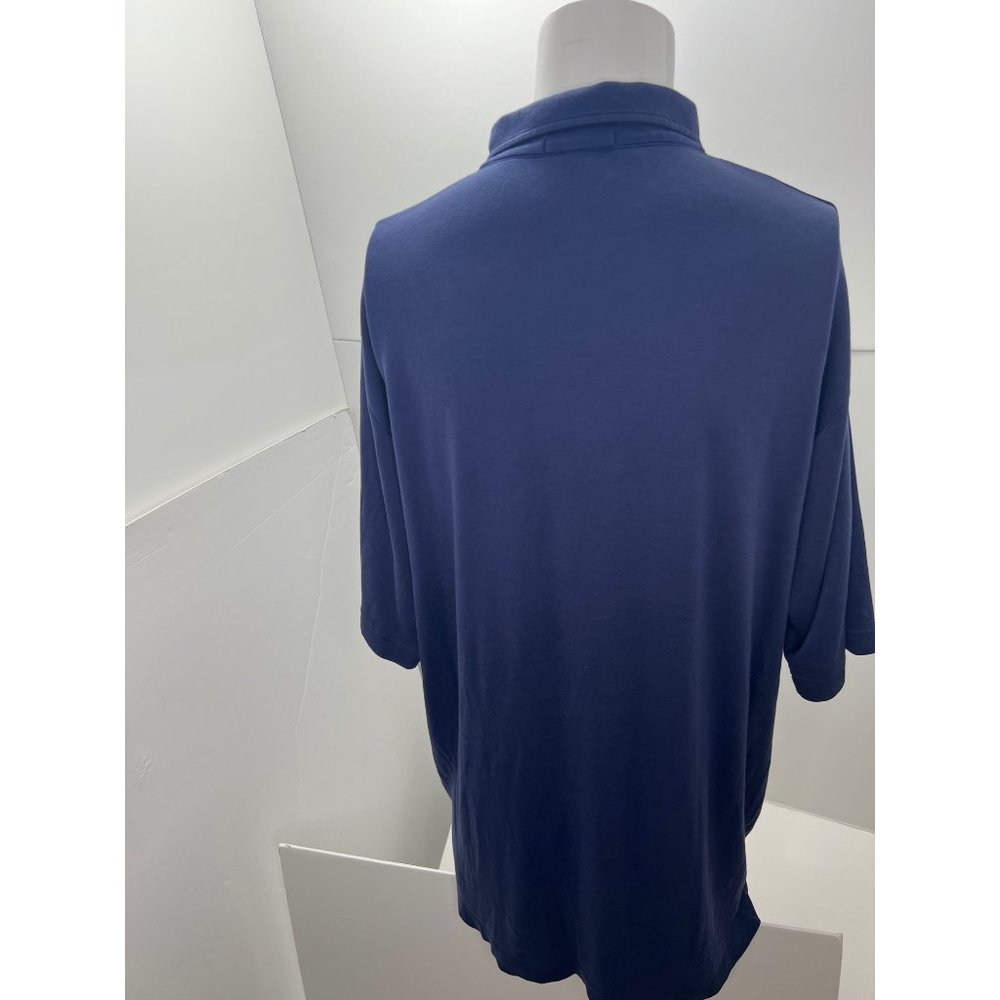 Peter Millar Men Golf Polo Shirt Navy Blue 100% Cotton Short Sleeve Large XL - Picture 5 of 6